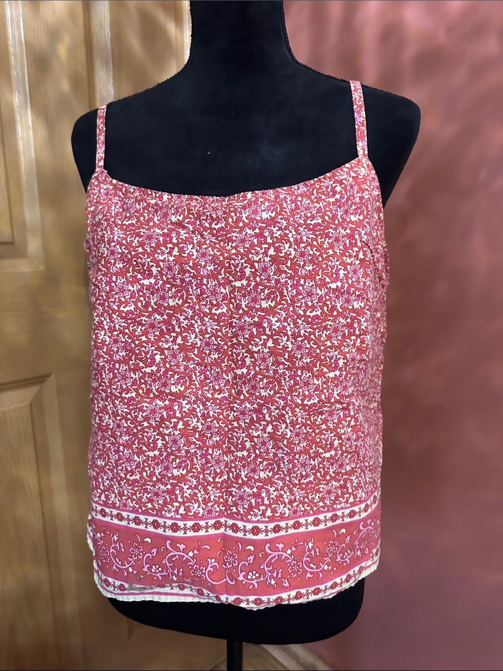 Old Navy Pink Floral Print Spaghetti Strap Camisole